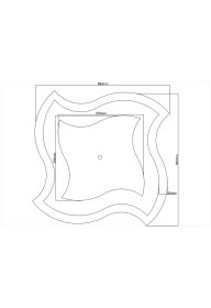 Resim Motifpiyer Lamba Tavan Göbeği DÜZ4K-MODEL-ES-KOSE-KARE-90CM-DIŞ-ÇITALI 