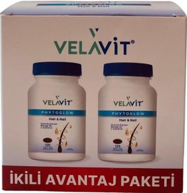 Resim Velavit Phytoglow Hair & Nail 120+120 Soft Jel Kapsül 2 Li Avantaj Paket 