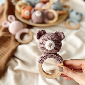 Resim Amigurumi Uykucu Hayvanlar Çıngırak - Ayıcık 