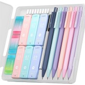 Resim FourCandies Şirin Mekanik Kalem Seti, 6 Adet Pastel Renkli (0.5mm, 0.7mm & 0.9mm) – 360 Uç, 3 Silgi ve 9 Yedek Uç ile Okul İçin Estetik Kırtasiye Malzemeleri! 
