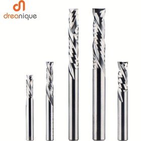Resim 1 Adet Dreanique CNC Sıkıştırma Freze Uçları UP & DOWN Kesim 2 Kanallı, 1/8 inç, 4mm, 5mm, 6mm, 1/4 inç, 8mm, 10mm, 12mm, 1/2 İnç Spiral Karbür Freze Ucu, Ahşap İşleme Bitleri Son Freze Ucu 