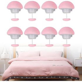 Resim Store 8 Adet Yorgan ve Çarşaf Tutucu Sabitleyici, Kaydırmaz Nevresim Düzenleyici Klipsler, Yatak Örtüsü Klipsi, Mantar Yuvarlak Sabitleme Klipsleri, Düğmeli Yorgan Sabitleme Tutacağı (Pembe) 