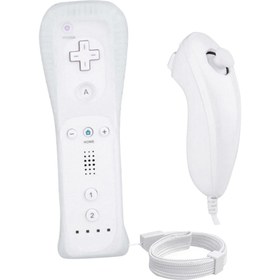 Resim Jest Denetleyicisi ve Ninchuck Joystick Combo Nintendo Wii Wii U Beyaz 