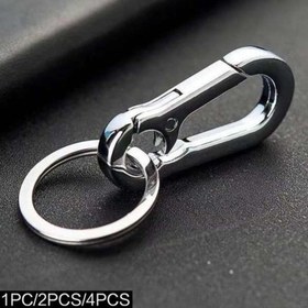 Resim 1/2/4 adet Erkek Paslanmaz Çelik Kabak Toka Anahtarlık, Bel Kemeri Klipsi Kayıp Önleyici Toka, Moda Anahtarlık Araba İç Dekorasyonu Asma Hediye Erkekler için 