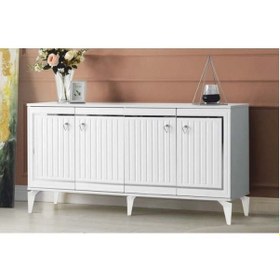 Resim 4 Kapılı Beyaz/gümüş Konsol Beyaz - Gümüş 