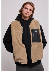 Resim Nike Sporswear Club Fleece Winterized Reversible Sythetic Fill Full-zip Çift Traflı Erkek Bol Kesim Peluş Sentetik Dolgu Yelek Kahve-siyah Kahverengi 