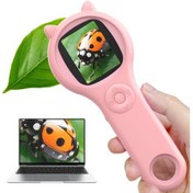 Resim Tenfowee Çocuklar İçin Eldeki Mikroskop - 2 İnç Ips Ekranlı 8 Led Işıklı Optik Elektronik Görüntüleme İle Mikro Dünya Keşfi Aleti Pembe 