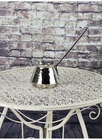 Resim Kalın Bakır Sap Dövme Topak Bakır Cezve 4 Fincanlık 