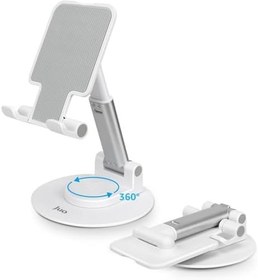 Resim Juo Katlanabilir 360 Derece Dönen Masaüstü Telefon Standı Beyaz 