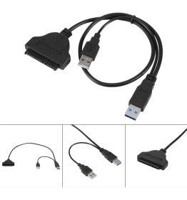 Resim Alfais 4853 Usb 3.0 Sata Kablo Çevirici Dönüştürücü Hdd Hardisk Kablosu + Kutu 