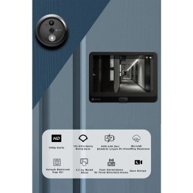 Resim Ezvız Hp4 Wi-Fi Akıllı Kapı Dürbünü ve Görüntüleyici –Akıllı Kapı Deliği Kamerası -4.3” Renkli Ekranlı, 2 Mp Kamera, 4600 mAh Batarya, Gece Görüşü, Iki Yönlü Sesli, Micro SD Destekli | Fynix Teknoloji 