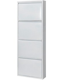 Resim Kaser Metal 4'Lü Metal Ayakkabılık Beyaz 