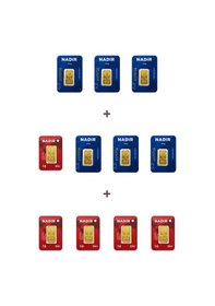 Resim Nadir Gold 24 Ayar 20 Gram Külçe Altın 6 Adet 2,5 Gram Külçe Altın + 5 Adet 1 Gram Külçe Altın 