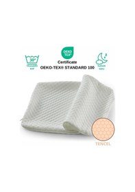 Resim Rudu Tencel Yastık Kılıfı Visco Visko 60x40x14cm Beyaz 