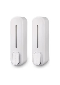 Resim 2 Adet Beyaz Duvara Monte Sıvı Sabunluk - 300 Ml, Şık & Dayanıklı Dispenser, Banyo Ve Mutfak İçin Siyah 