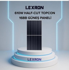 Resim Lexron 140w Monokristal Half-cut Topcon Güneş Paneli 