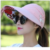 Resim Mengtuo Moda Rahat Vahşi Bayan Dışarı Güneş Koruyucu Yüz Maskeleme Güneş Şapkası Açık Pembe Açık Pembe-inci Yaprakları Sc Çok Renkli 