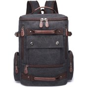 Resim C-active Erkek Kanvas Sırt Çantası Siyah 