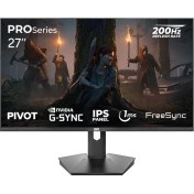 Resim Dragos Proseries P270FHD200 1ms Fhd 200Hz 27 Inç Freesync G-Sync IPS Pivot Oyuncu Monitörü 