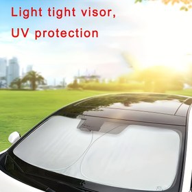 Resim 1 Adet Evrensel Katlanabilir Araç Cam Güneşlik, UV Koruma ve Isı Yalıtımlı Park Evcil Hayvanları İçin Güneşlik Kılıfı - Araç Aksesuarı 