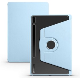 Resim noktaks Galaxy Tab S8 Plus SMX800 uyumlu Kılıf Kalem Bölmeli Stand Olabilen Termik Tablet Kılıfı 