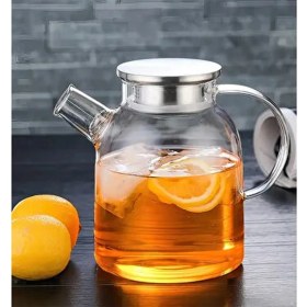 Resim Miray Life Çelik Kapaklı Borosilikat Uzun Cam Demlik 1800 ml-CM-2003 