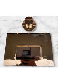 Resim İsaoğlu Yapı Bronz Gömme Rezervuar Butonu Bakır Kumanda Paneli Taharet Musluğu Komple Set Ankastre Valf Sifon Bakır 