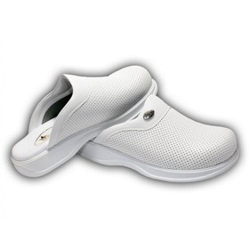 Resim BLUMSABOTERLİK Beyaz Renk Ortopedik Unisex Sabo Doktor Terliği Hemşire Terliği Aşçı Terliği 