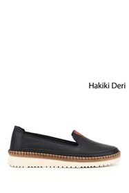 Resim Gönderi(r) Kadın Siyah Hakiki Deri Comfort Ayakkabı 