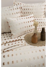 Resim Loren 4 Parça Çift Kişilik Yatak Örtüsü Seti Ekru 240 X 260 Cm Ekru 