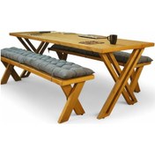 Resim Neiwel Adel Doğal Ahşap Toplantı Masası x 100 x 240 Açık Ceviz 