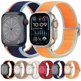 Resim iOs Watch Uyumlu Se 2022 İçin 40mm Naylon Elastik Tokalı Saat Bandı Sütlü Beyaz 