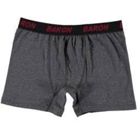 Resim Zümra Baron Boxer Erkek Gri Elestan Likralı Penye Boxer Füme 1'li Paket 