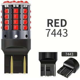 Resim Dashanshop Kırmızı 7443 Led Canbus 1157 Bay15d P21/5w Araç Işık Ampulü Yedek 