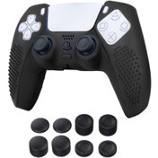 Resim PS5 Controller Joystick Oyun Kolu Gamepad Uyumlu Silikon + 8'li Analog Koruyucu M Cosmostech