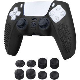 Resim PS5 Controller Joystick Oyun Kolu Gamepad Uyumlu Silikon + 8'li Analog Koruyucu M 
