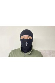 Resim Mas Kılıç Baskılı Rüzgar Geçirmez Termal Yüz Kar Maskesi Balaklava 
