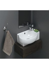 Resim Turkuaz Seramik Cerastyle Mini Köşe Lavabo 28 CM 001300U Hariç 