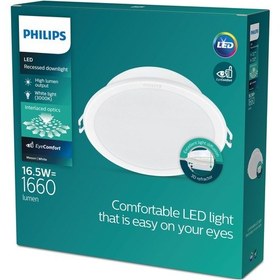 Resim Philips Meson Tavan Gömme Spot 16.5W 1660 Lumen 3000K Sarı Işık (150mm delikler için uygundur) 