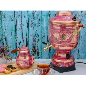 Resim Eriza 6 Litre 220V Elektrikli Işlemeli Bakır Semaver 