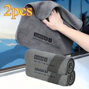 Resim 5/2 adet Lüks Mikrofiber Araba Yıkama Havlusu, Çift Kalınlaştırılmış Yüksek Emici Yumuşak Kurutma Bez, Yeniden Kullanılabilir Temizlik Havlusu | Süper İnce Fiber Kurutma Havlusu | Yumuşak ve Çizmez | Ev Günlük Temizliği İçin Kullanılabilir | Otomotiv Temizliği ve Bakımı İçin Uygun 