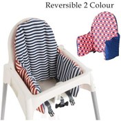 Resim Antilop Mama Sandalyesi Minderi Kılıfı Çift Taraflı 2 Renk Kırmızı Mavi 