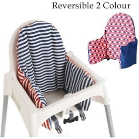 Resim Antilop Mama Sandalyesi Minderi Kılıfı Çift Taraflı 2 Renk Kırmızı Mavi 