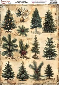 Resim Pirinç Dekopaj Kağıdı 30x42cm Pty-267 Yılbaşı 