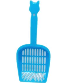 Resim Pettrend Mavi Küçük Boy Kedi Tuvalet Kumu Temizleme Eleme Küreği 23 CM 
