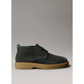 Resim Calvin Klein Deri Haki Erkek Bot Text Rubber Desert Boot Su 