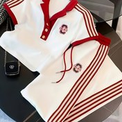 Resim Sportif Kısa Kollu Tişört ve Geniş Paça Pantolon Takımı, Yeni Yaz 2025, Gençlik İki Parçalı Kıyafet (Nian Nian) 