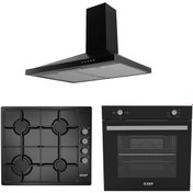 Resim Exep Basic Siyah Emaye 3 Lü Ankastre Set (ed400-eo330-ef200) 