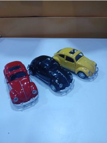 Resim Boratila Toys 3 Lü Paket 15 Cm Farları Yanan Sesli Kapılar Bagaj ve Kaput Açılır Metal Çek Bırak Vosvos Araba 