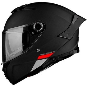 Resim Mt Kask Thunder 4sv Solid A1 Mat Siyah - Iç Güneş Vizörlü Mat Siyah 